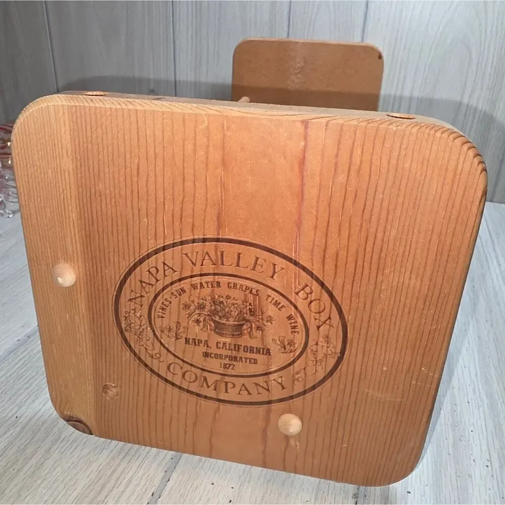 Vtg Napa Valley Company Wood Adjustable CD Storage Rack Books Media Case